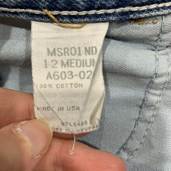 Vintage Wrangler High Rise Bleached Ombré Cut Off Denim Jean Shorts Women’s 12 - Picture 7 of 9